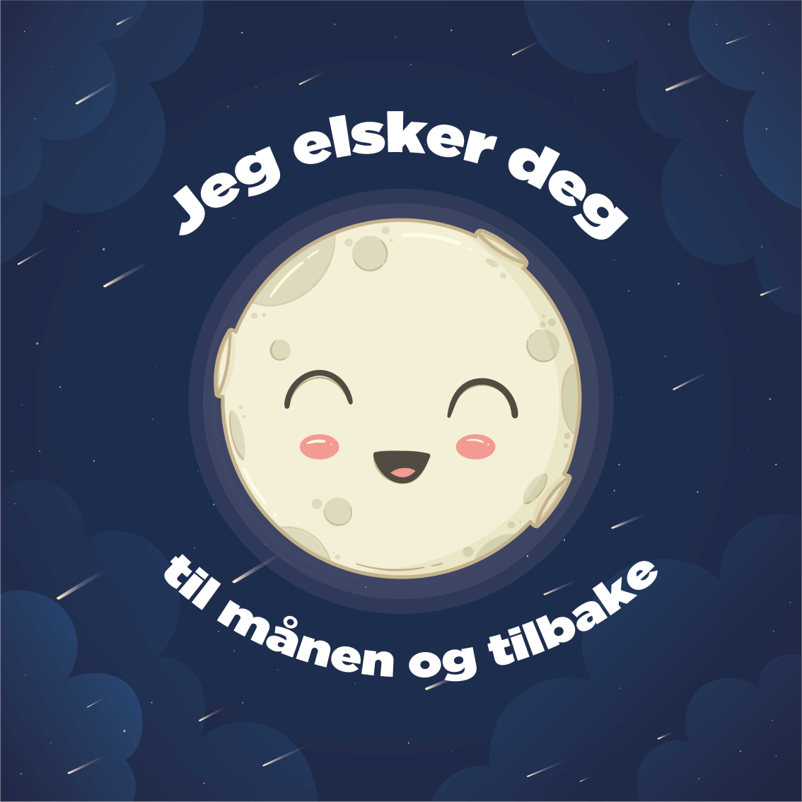 Alfombra vinílica con frase te amo hasta la luna - TenVinilo