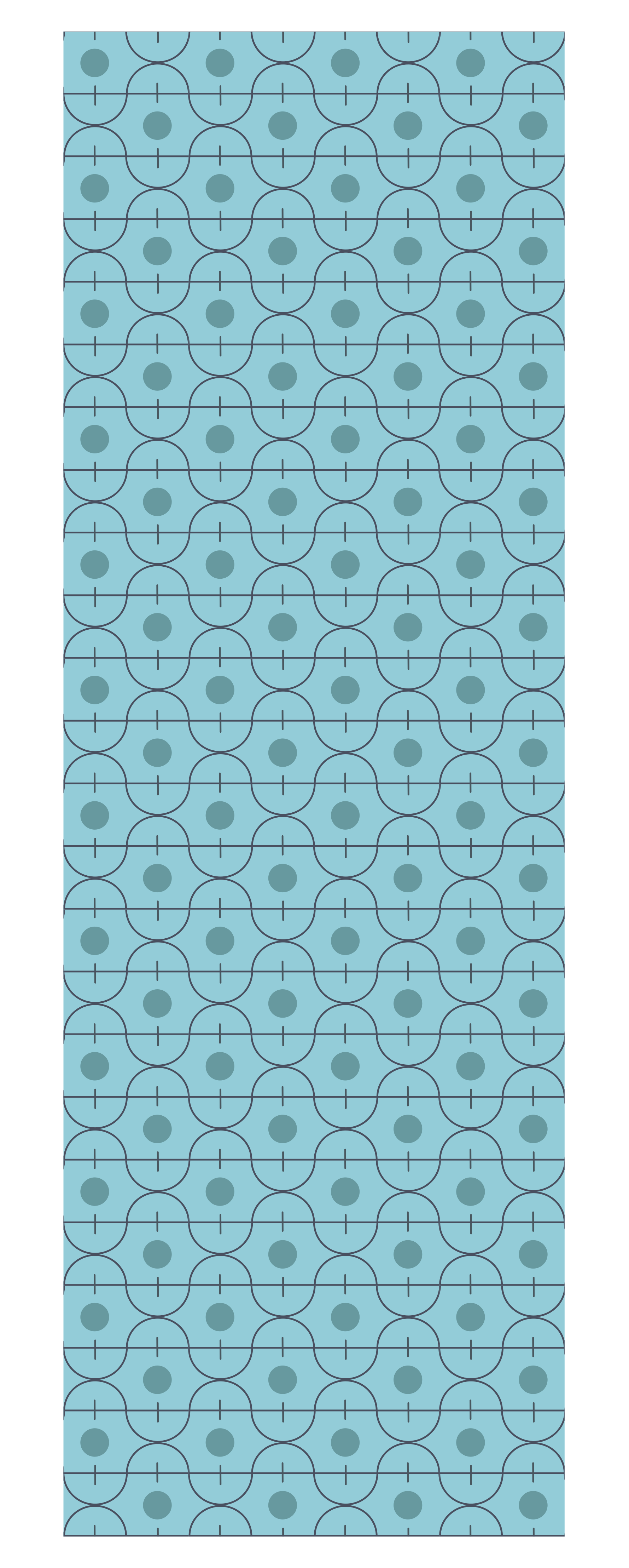 Alfombra vinílica imitación patrón geométrico azul - TenVinilo