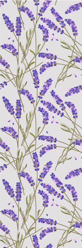 Alfombra vinílica salón con diseño lavanda provenzal - TenVinilo