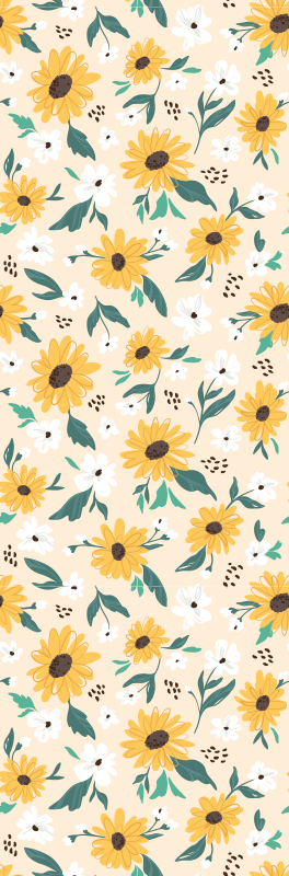 Alfombra vinílica pasillo fondo beige girasol - TenVinilo