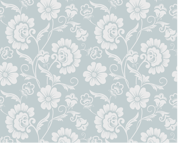 Alfombra vinílica blanca estampado floral vintage - TenVinilo
