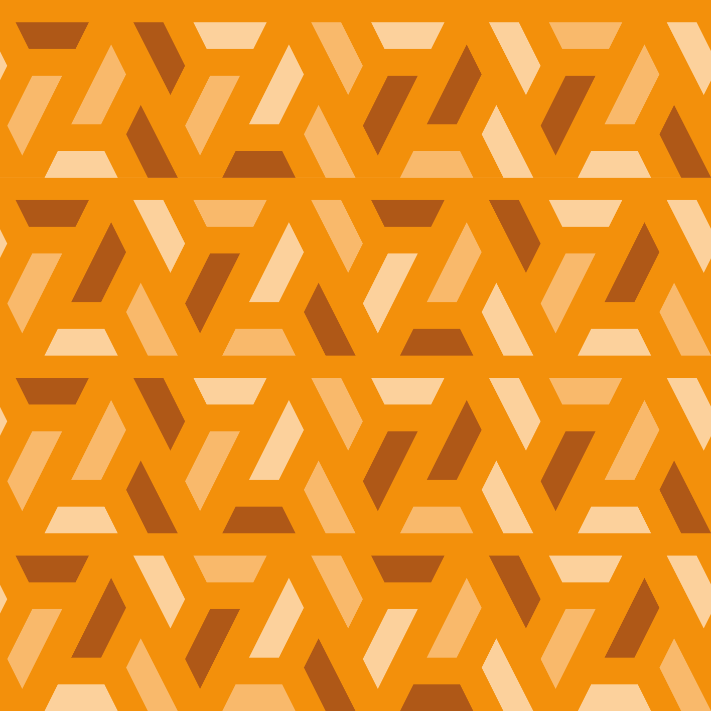 Alfombra vinílica naranja tonos naranjas geométricos - TenVinilo
