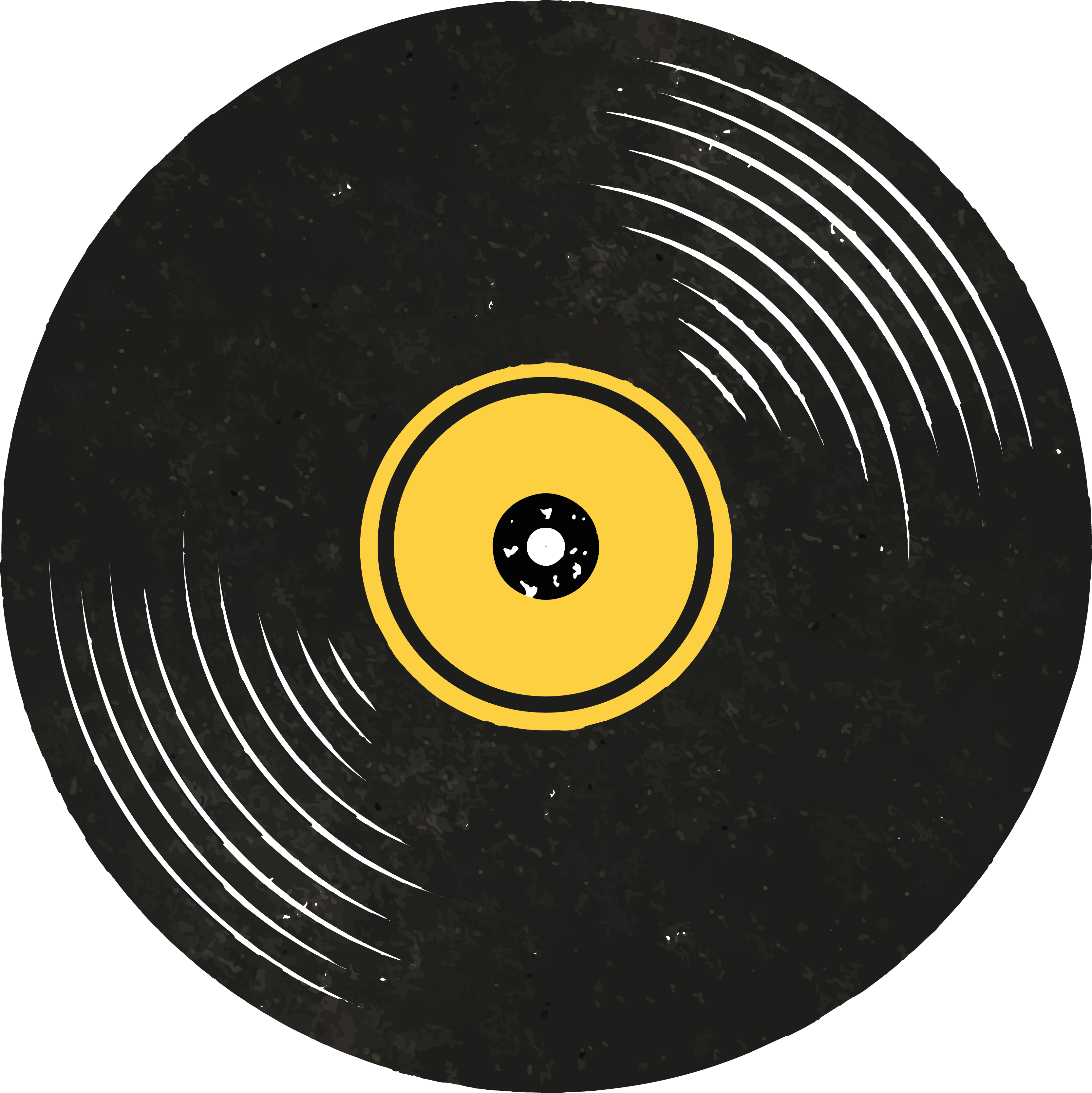 Alfombra vinílica negra discos de vinilo vintage - TenVinilo
