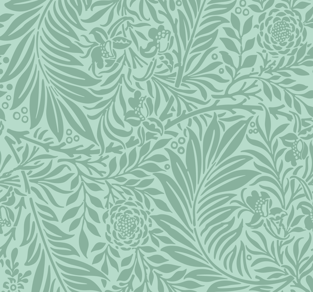 Alfombra vinílica verde patrón vintage menta - TenVinilo