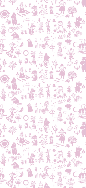 Alfombra vinílica rosa moomin rosa completo - TenVinilo