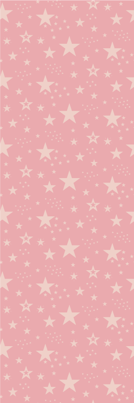 Alfombra vinílica rosa estrellas rosa sobre fondo rosa - TenVinilo