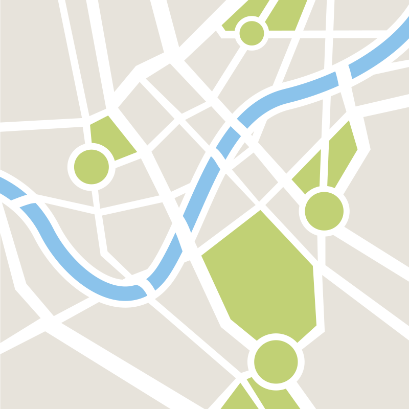 Alfombra vinílica infantil mapa de la ciudad - TenVinilo