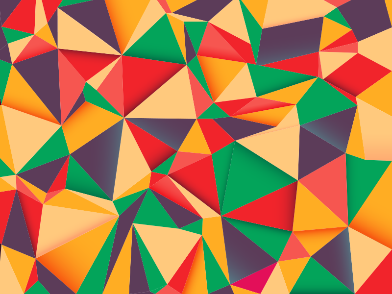 Alfombra vinílica geométrica colorida composición triangular - TenVinilo