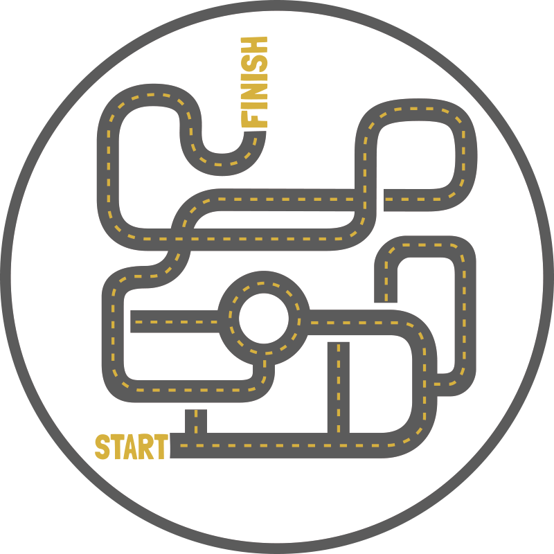 Alfombra carreteras ciudad redonda - TenVinilo