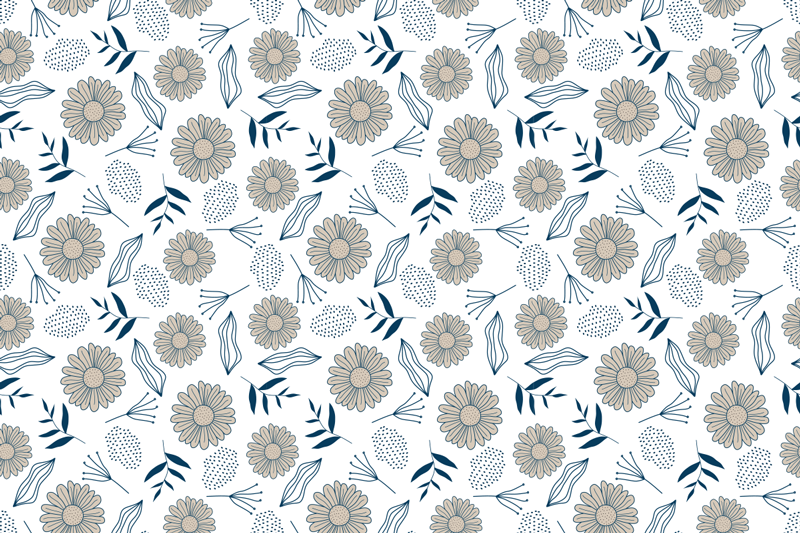 Alfombra vinílica flores motivo botánico floral - TenVinilo