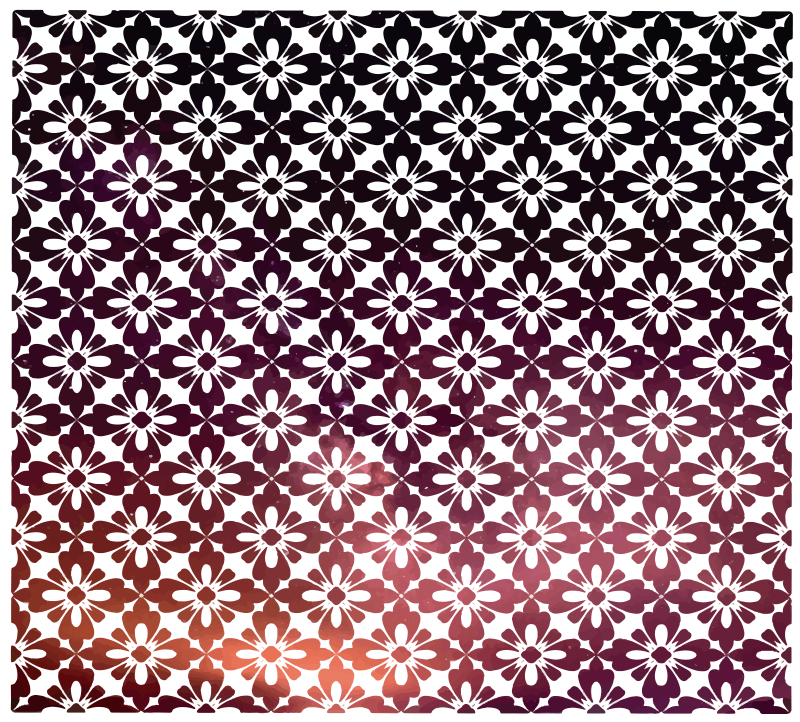 Alfombra vinílica flores sombreado floral - TenVinilo