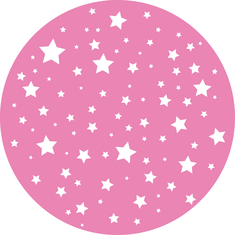 Alfombra vinílica rosa estrellas niños - TenVinilo