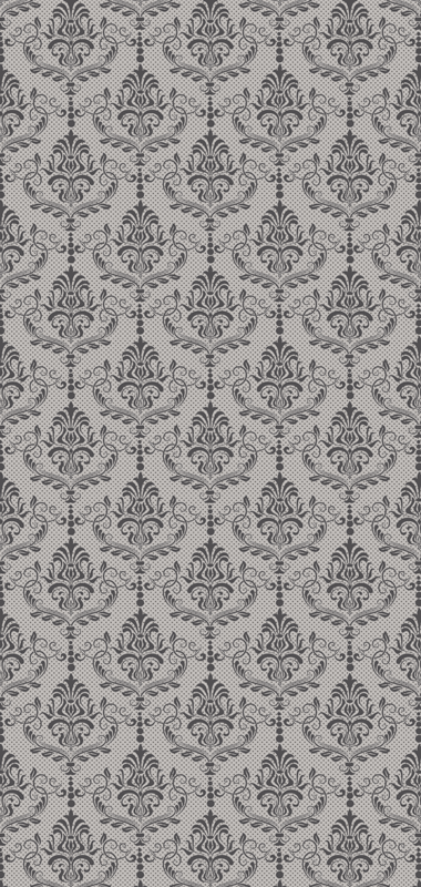 Alfombra vinílica gris floral ornamental - TenVinilo