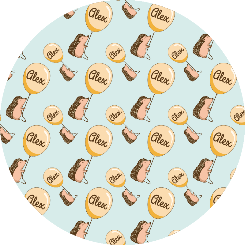 Alfombra vinílica personalizable erizo personalizado - TenVinilo