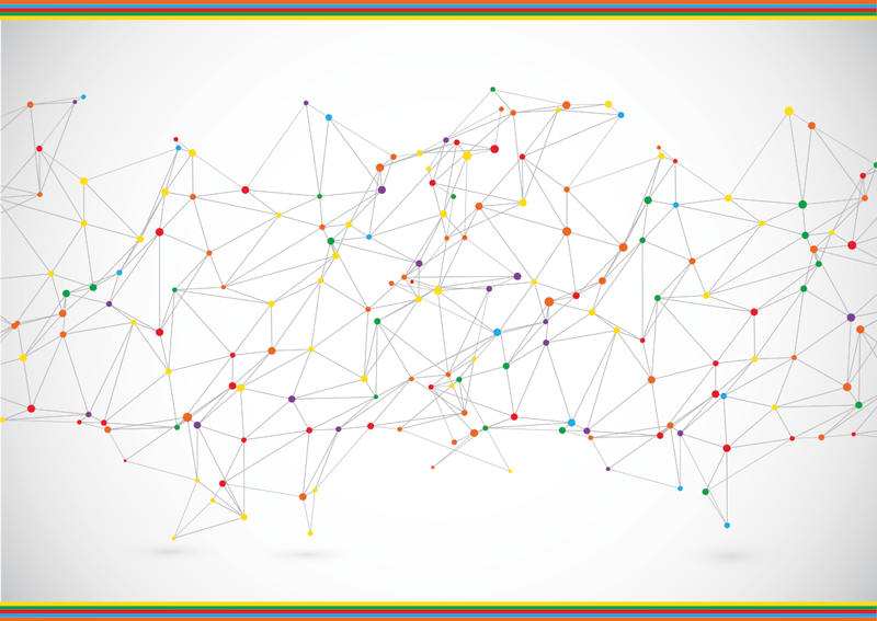 Alfombra vinílica geométrica conexiones geométricas - TenVinilo