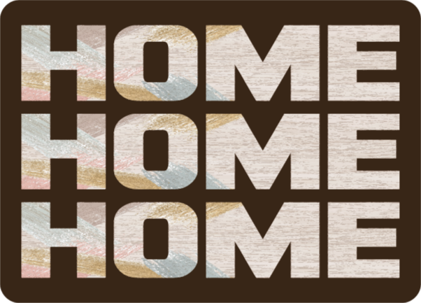 Alfombra vinílica con frase entrada de bienvenida a casa - TenVinilo