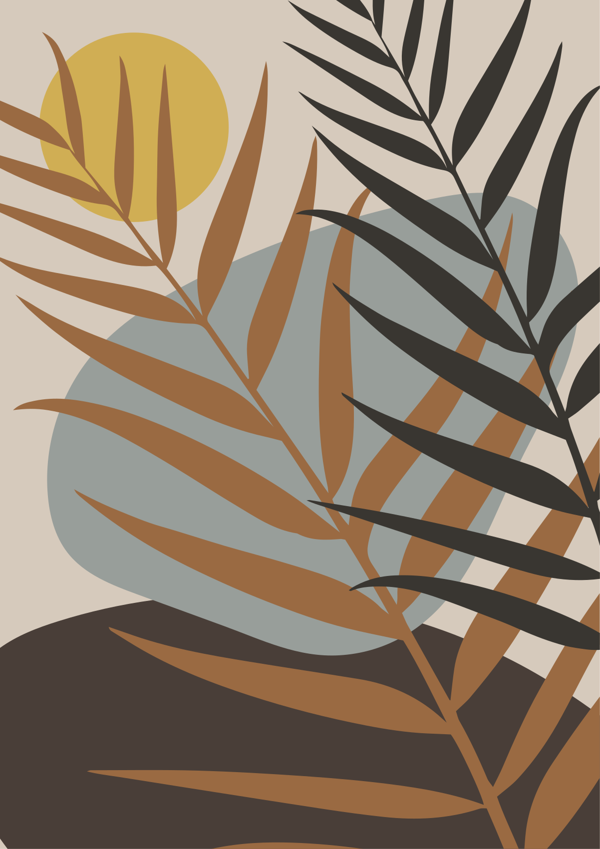 Alfombra vinílica flores puesta de sol botánica - TenVinilo