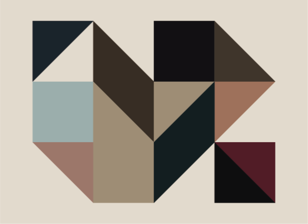 Alfombra vinilo geométrica triángulos nórdicos - TenVinilo