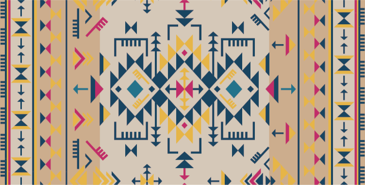 Alfombra vinílica geométrica decoración con patrones - TenVinilo