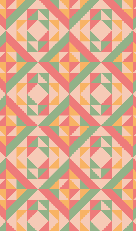 Alfombra vinílica geométrica conjunto de patrones - TenVinilo