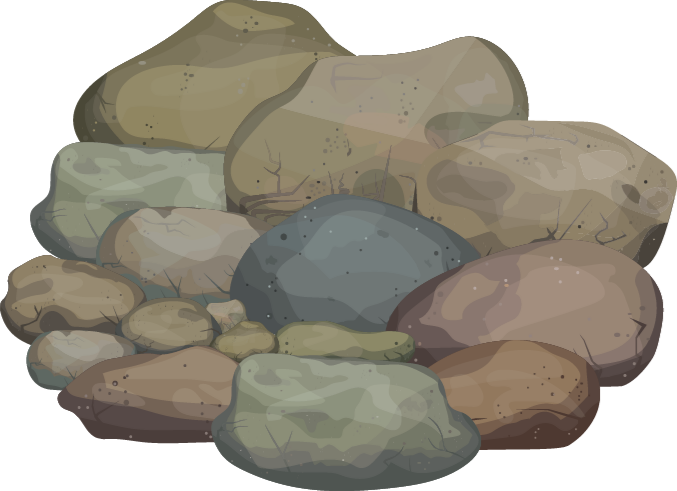 Alfombra vinílica imitación piedra ilustración de guijarros - TenVinilo