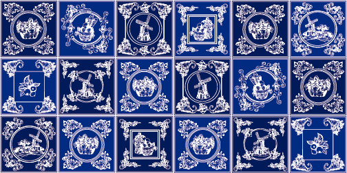 Alfombras de vinilo de azulejos Azulejos de fondo azul - TenVinilo