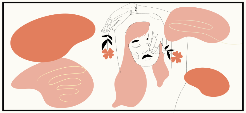 Alfombras vinílicas modernas Estilo de arte de línea elegante de  - TenVinilo