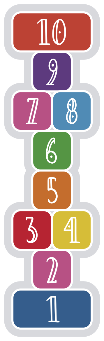 Alfombra vinílica juegos secuencia de rayuela - TenVinilo