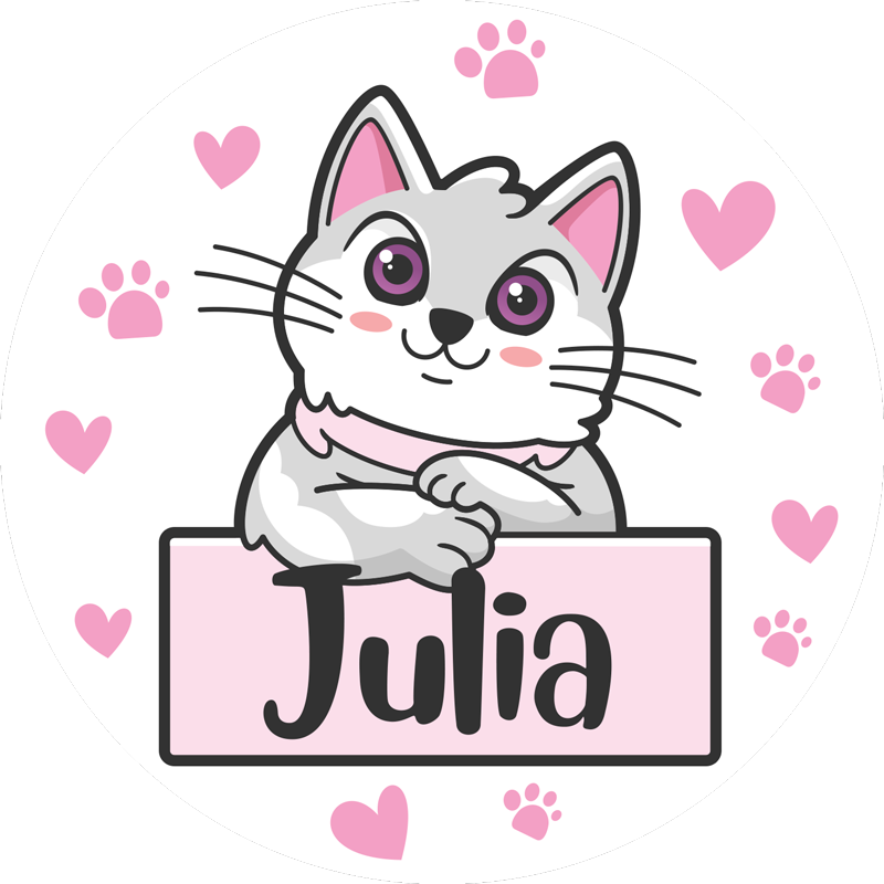 Alfombra vinílica personalizable felino personalizado - TenVinilo