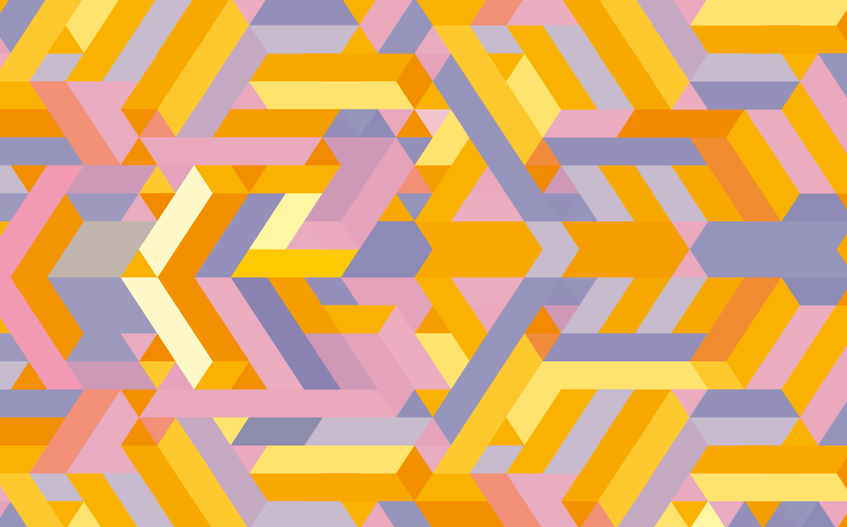 Alfombra vinílica baño superposición de patrones geométricos - TenVinilo