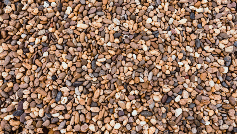 Alfombra vinílica textura piedra Piso de guijarros de mar - TenVinilo