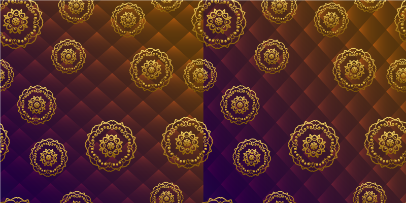 Alfombra vinílica mandala superposición de motivo mandala - TenVinilo