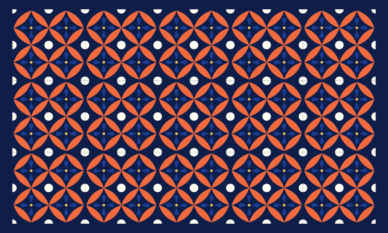 Alfombra vinílica geométrica con diseño geométrico - TenVinilo