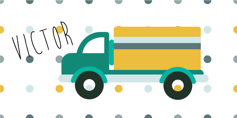 Alfombra vinílica personalizable camión personalizable - TenVinilo