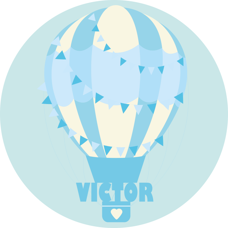 Alfombra vinílica personalizable globo personalizable - TenVinilo