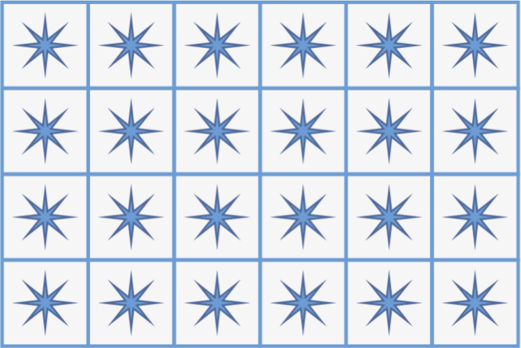 Alfombra vinílica hidráulica azulejos de estrella de brújula - TenVinilo