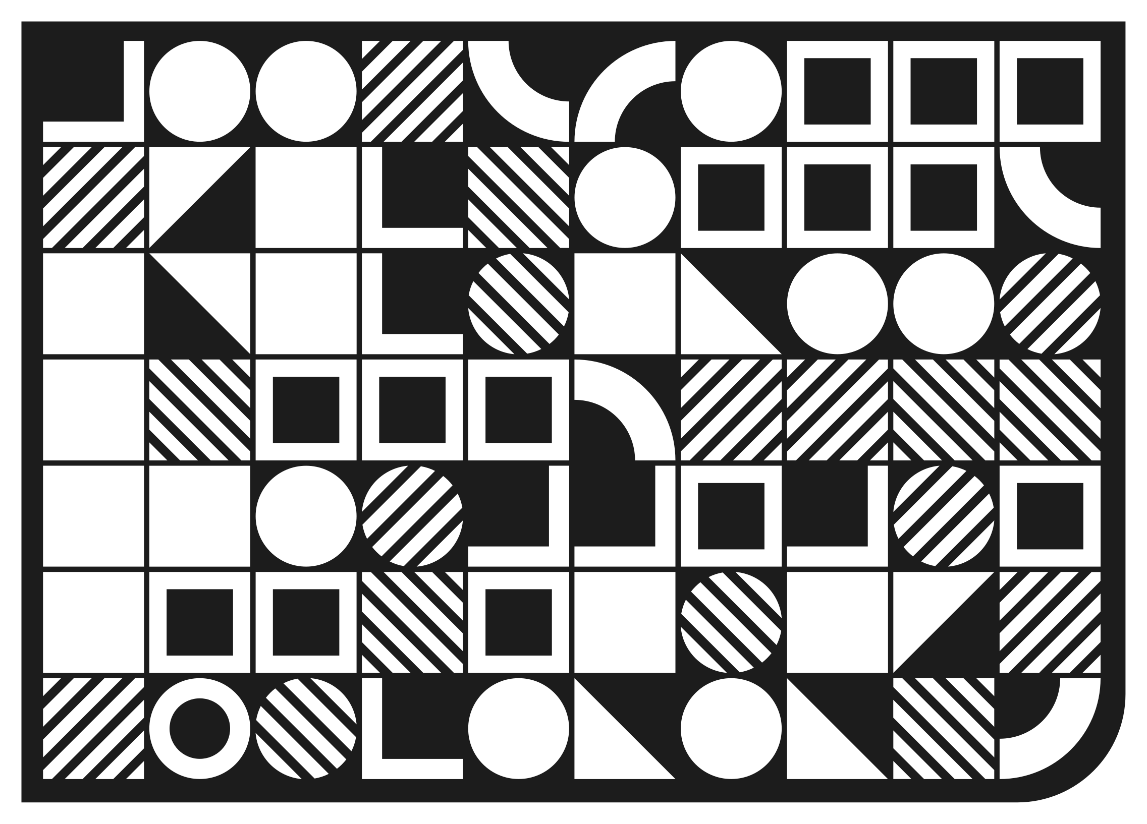 Alfombra vinílica geométrica equilibrio de formas - TenVinilo