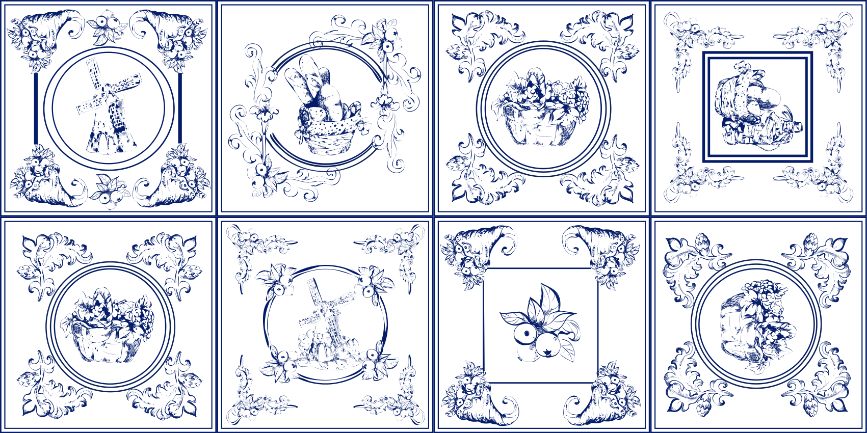 Alfombra vinílica hidráulica elegancia de porcelana - TenVinilo