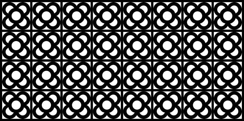 Alfombra vinílica geométrica motivos circulares - TenVinilo