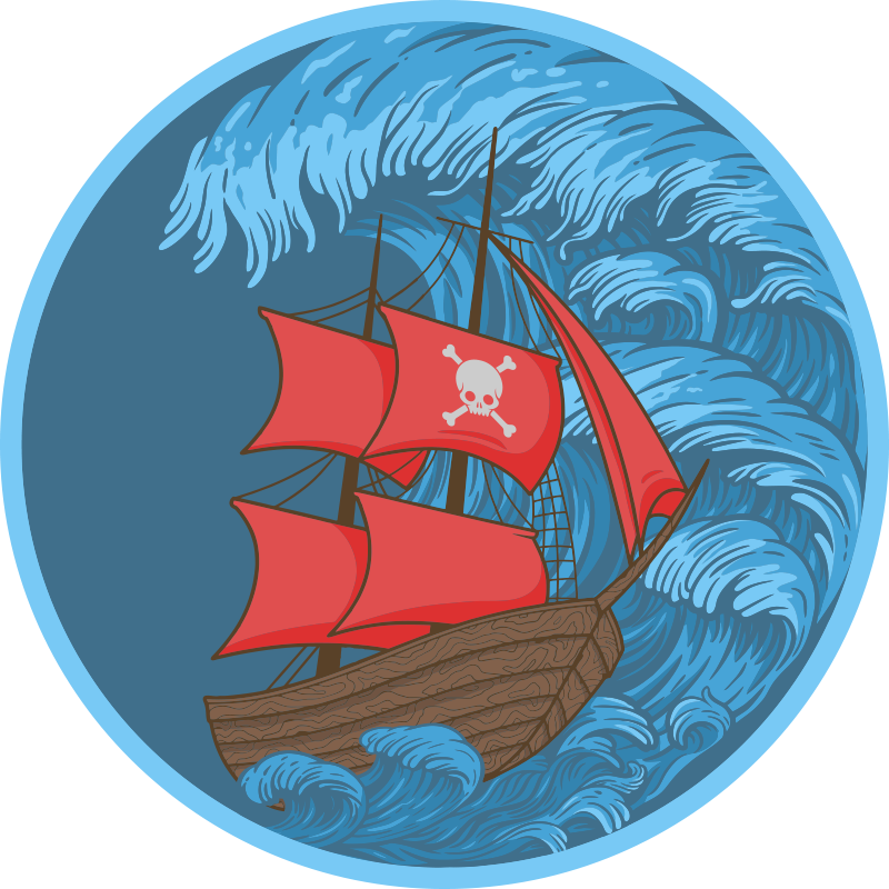 Alfombra vinílica juegos tiempo de juego pirata - TenVinilo