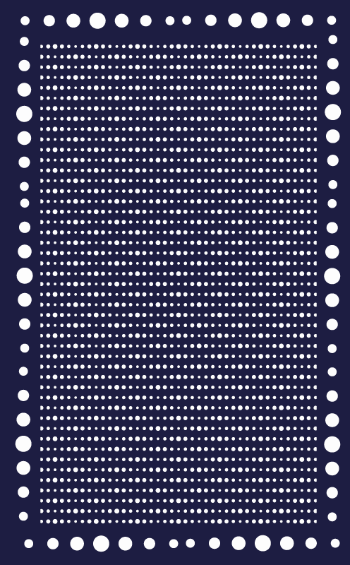 Alfombra vinílica geométrica borde de lunares - TenVinilo