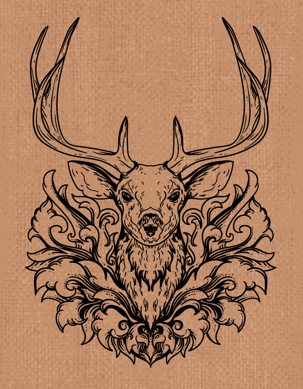 Aflombra vinílica animales diseño elegante de ciervo - TenVinilo