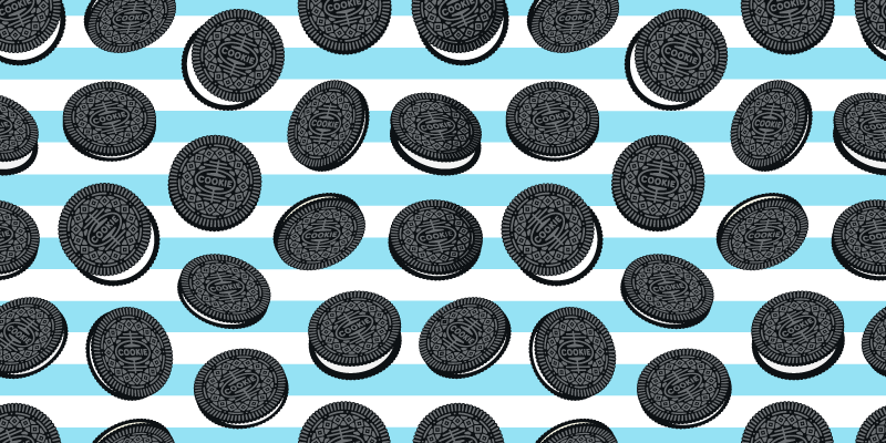 Alfombra vinílica cocina patrón de rayas de oreo - TenVinilo