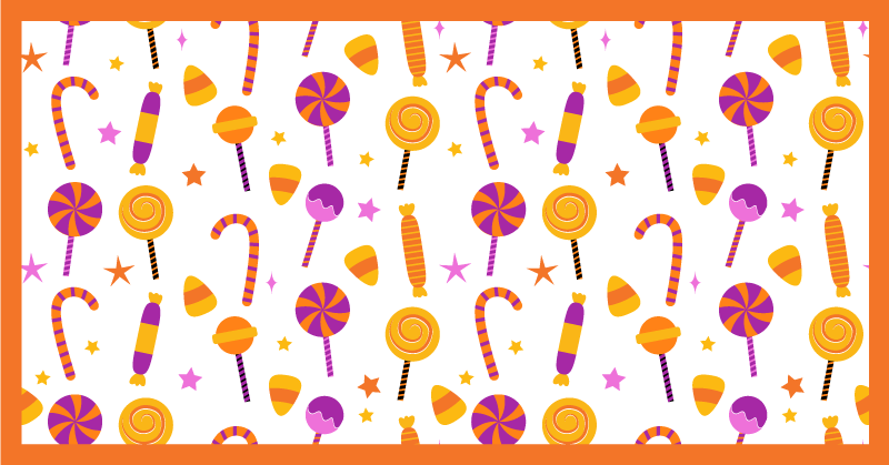 Alfombra vinílica cocina diseño de dulces coloridos - TenVinilo