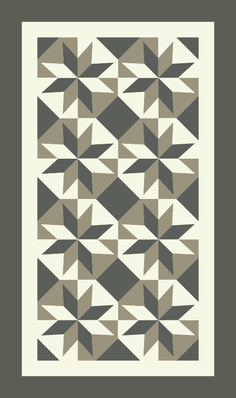 Alfombra vinílica cocina motivo de patrón de estrella - TenVinilo