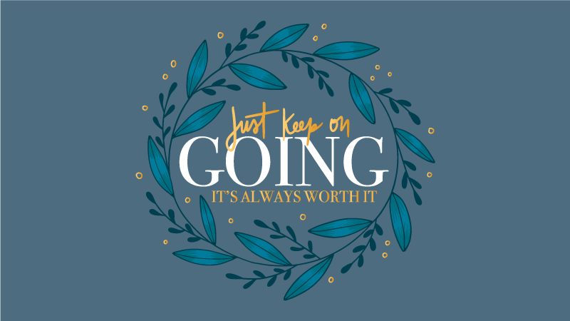 Alfombra vinílica con frase simplemente sigue adelante - TenVinilo