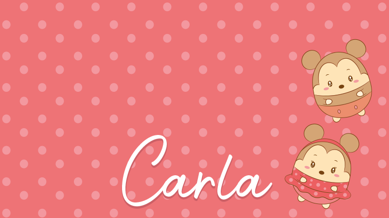 Alfombra vinílica infantil ratones bebés con nombre - TenVinilo