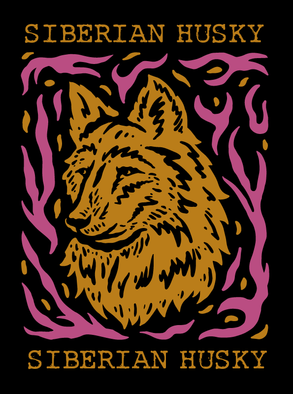 Aflombra vinílica animales retrato de husky siberiano - TenVinilo