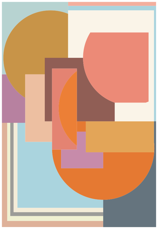 Alfombra vinílica geométrica formas llamativas - TenVinilo