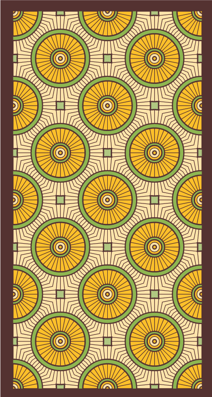 Alfombra vinílica mosaico estilo tabriz - TenVinilo